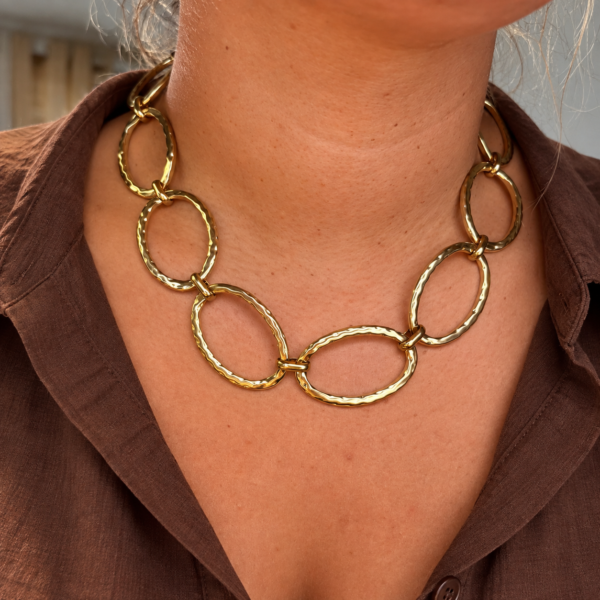 collier-brooklyn-acier-inoxydable-doré.png Collier maillons ovales acier inoxydable