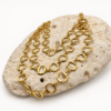collier acier inoxydable doré multirang