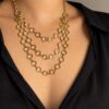 Collier acier inoxydable doré multirang